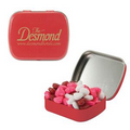 Small Red Mint Tin Filled w/ Candy Hearts